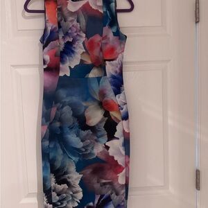 Calvin Klein Floral Sleeveless Dress - Multicolor